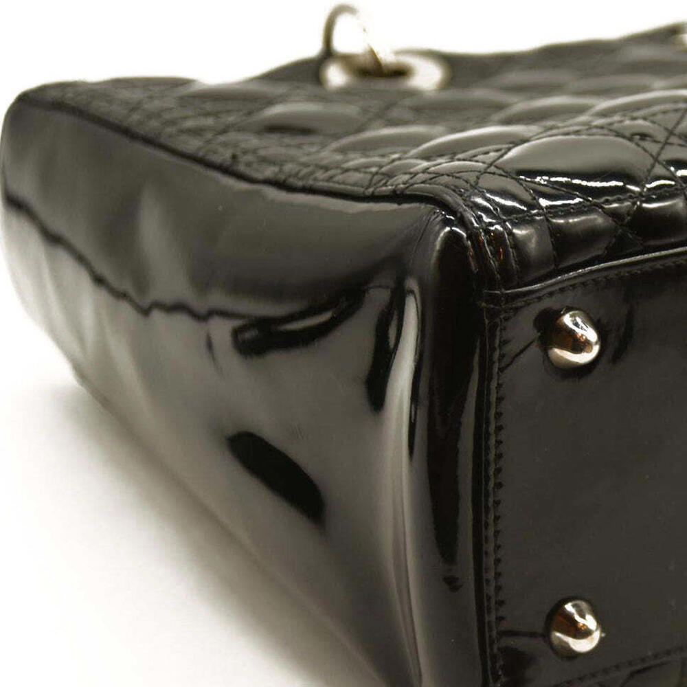 Christian Dior  Patent Cannage Large Lady Dior Black - Picture 11 of 15
